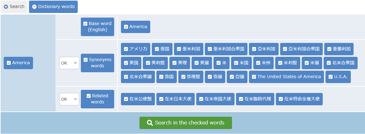 辞書・表記ゆれ画面イメージ