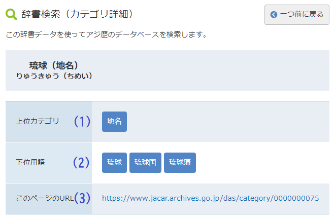 カテゴリ詳細情報画面イメージ