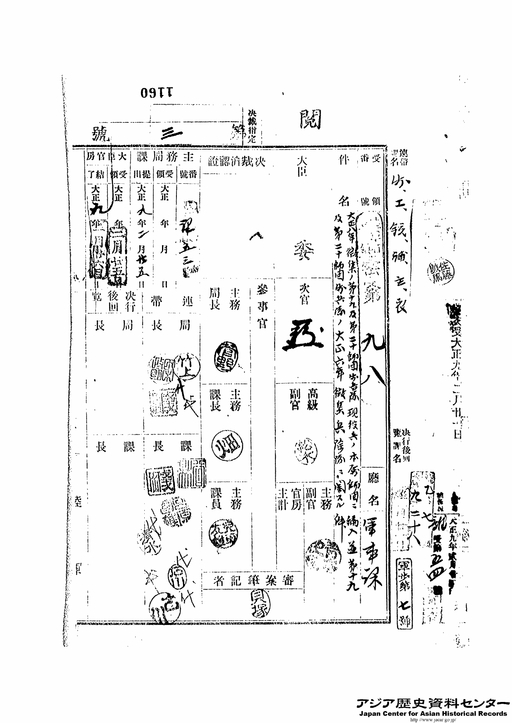 大正8年徴集の第19及第20師団歩兵隊現役兵の本属師団に編入並第